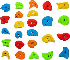 img 4 attached to 🧗 Enhance Your Climbing Experience with Kandi Climbing Holds - 25 Assorted Large and Medium Climbing Holds for Home or Gym Walls