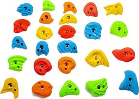 img 3 attached to 🧗 Enhance Your Climbing Experience with Kandi Climbing Holds - 25 Assorted Large and Medium Climbing Holds for Home or Gym Walls