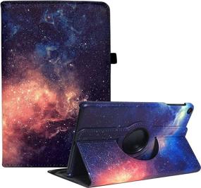 img 4 attached to 360 Degree Rotating Stand Smart Case for Samsung Galaxy Tab A 10.1 2019 (SM-T510/T515) – 2019 Release: A Versatile and Stylish Protective Solution