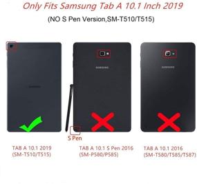 img 3 attached to 360 Degree Rotating Stand Smart Case for Samsung Galaxy Tab A 10.1 2019 (SM-T510/T515) – 2019 Release: A Versatile and Stylish Protective Solution