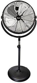 img 2 attached to 🌬️ Comfort Zone CZHVP20S 20" Industrial Slim-Profile Pedestal Fan with Adjustable Tilt and 3-Speeds - Aluminum Blades