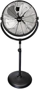 img 3 attached to 🌬️ Comfort Zone CZHVP20S 20" Industrial Slim-Profile Pedestal Fan with Adjustable Tilt and 3-Speeds - Aluminum Blades