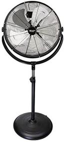 img 4 attached to 🌬️ Comfort Zone CZHVP20S 20" Industrial Slim-Profile Pedestal Fan with Adjustable Tilt and 3-Speeds - Aluminum Blades