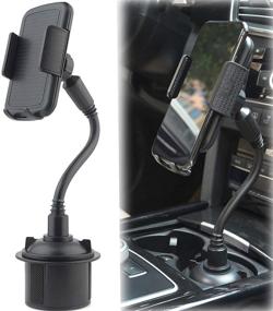 img 4 attached to 📱 Universal Adjustable Gooseneck Cup Holder Cradle for Cell Phone, 2021 New Benefree Cup Holder Phone Mount - Compatible with iPhone 11/11 pro/Xs/Max/X/8/7 Plus/Galaxy/Huawei (Black)