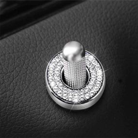 img 1 attached to 🔒 Mercedes-Benz Compatible Bling Car Inner Door Lock Pull Covers - Crystal Car Interior Rod Bolt Accessories Decals/Stickers (4PCS)