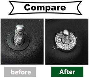 img 2 attached to 🔒 Mercedes-Benz Compatible Bling Car Inner Door Lock Pull Covers - Crystal Car Interior Rod Bolt Accessories Decals/Stickers (4PCS)