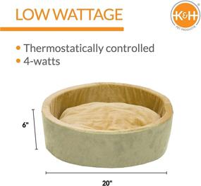 img 3 attached to 🐱 Cozy and Warm: Discover the K&amp;H Pet Products Thermo-Kitty Heated Cat Bed