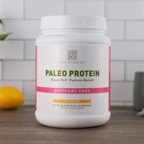 img 3 attached to 🎂 Premium Pure Paleo Protein Powder by Dr. Amy Myers - Birthday Cake Flavor - Clean Grass Fed, Pasture Raised Hormone Free - Non-GMO, Gluten & Dairy Free - Ideal Shake for Keto and Paleo Diets - 21g Per Serving