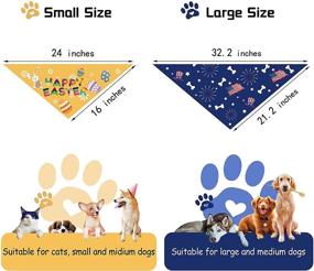 img 2 attached to 🐶 Yespet Dog Birthday Bandanas: 12 Pieces for Large Dogs, Perfect for Holidays, Weddings, and Summer Celebrations - Hawaii, Easter, Halloween, Thanksgiving, Independence, Christmas, Valentine, St. Patrick's Day Scarf