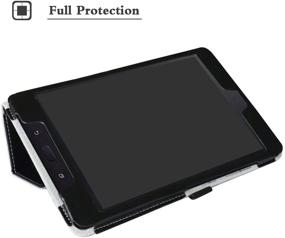 img 2 attached to Чехол Mama Mouth ZenPad Z8s ZT582KL / Z8 ZT582KL-VZ1: Покрытие из искусственной кожи с держателем для стилуса для планшета Asus ZenPad 7.9 дюйма, черный