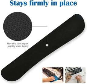 img 2 attached to INNÔPLUS Keyboard Wrist Rest and Mouse Pad Set - Stone Gray, Ergonomic Support for Office, Computer, Laptop, Mac with Non-Slip Base and Memory Foam