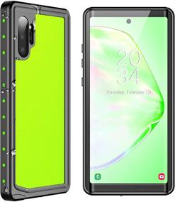 img 4 attached to 📱 Waterproof Samsung Galaxy Note 10+ Plus Case with Screen Protector - SPIDERCASE, Green