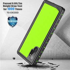 img 1 attached to 📱 Waterproof Samsung Galaxy Note 10+ Plus Case with Screen Protector - SPIDERCASE, Green