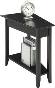 img 2 attached to ⚫️ Modern Wedge End Table, Black by Convenience Concepts American Heritage