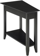 ⚫️ modern wedge end table, black by convenience concepts american heritage logo