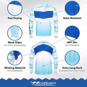 img 2 attached to WindRider Men's Long Sleeve Fishing Shirts - UPF 50+ Sun Protection, Mesh Sides, Stain Resistant, Moisture Wicking