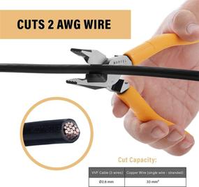 img 2 attached to 🔧 Japanese-Made Marvel MVA-200N Lineman's Pliers 8.5" - Wire Cutter/Crimper/Grip, Drop-Forged High Carbon Steel Head, Sharp-edge Cutter for Electricians and Linesman - Optimal SEO