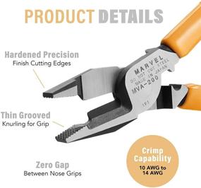 img 3 attached to 🔧 Japanese-Made Marvel MVA-200N Lineman's Pliers 8.5" - Wire Cutter/Crimper/Grip, Drop-Forged High Carbon Steel Head, Sharp-edge Cutter for Electricians and Linesman - Optimal SEO
