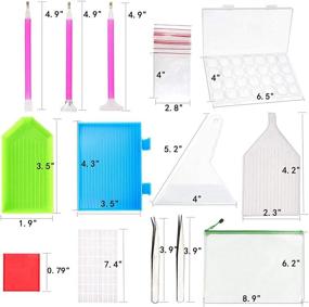 img 2 attached to 96 предметов инструментов для алмазной живописи GCOA: Полный набор для творчества 5D DIY с алмазами и коробкой для вышивки для взрослых и детей