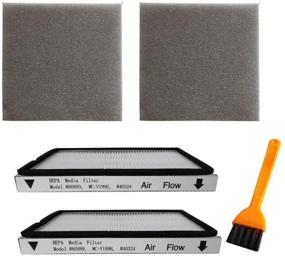 img 4 attached to 🔍 VideoPUP 2 Pack Exhaust HEPA Filters with Foam Filters - Compatible with Kenmore EF-1 & Panasonic MC-V199H, Compares to Model 86889 - HEPA Media Filter for Improved Filtration Efficiency - Includes Bonus Brush