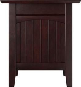 img 2 attached to 🔌 Atlantic Furniture Nantucket Espresso End Table with Charging Station, 20" x 20": Functional and Stylish Furniture Solution