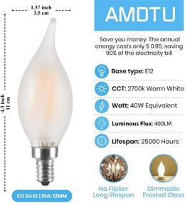 img 2 attached to 🕯️ Frosted Candelabra AMDTU Chandelier with Dimmable Lights