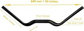 img 2 attached to 🚲 Satori NOIRETTE Plus: Wide Dutch M-Shape Handlebar for Trekking, Touring, and Commuting Bikes - Aluminium Alloy, 31.8x660mm