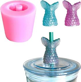img 2 attached to Mermaid Tail Straw Topper Silicone Mold: Perfect for Epoxy Resin Crafts