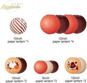img 2 attached to 🎃 NICROLANDEE Thanksgiving Decorations: 12PCS Orange Pumpkin Brown Hanging Paper Lanterns for Fall Autumn, Birthday, Wedding, Bridal Shower, Baby Shower, Home Decor, Autumn Theme Party Supplies