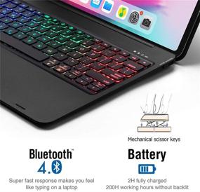 img 2 attached to BHUATO Keyboard Compatible Bluetooth Protector Tablet Accessories for Bags, Cases & Sleeves