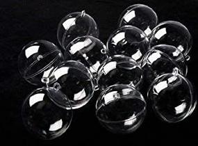 img 4 attached to Clear Plastic Ball Ornament Set - Pack of 12, 70mm Diameter