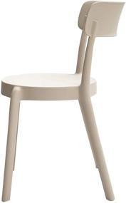 img 2 attached to 🪑 Set of 2 Premium Plastic Armless Bistro Dining Chairs in Beige by Amazon Basics