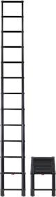 img 1 attached to 🔧 Telesteps 1600ET: Advanced Automatic Telescoping Ladder with One-Touch Release, OSHA Compliant, Black Tactical Design - 12.5 ft Extended Height, Up to 16 ft Reach, Telescoping Extension Ladder