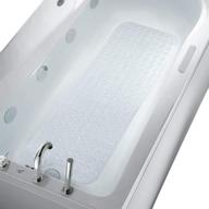 🛁 comuster bathtub and shower mat: extra long non-slip bath mat for bathroom (39" x 16"), machine washable tub mat logo