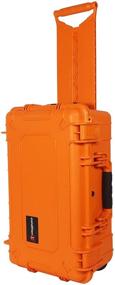img 4 attached to 🧳 Condition 1 22'' Large Waterproof Rollable Hard Case - Orange, with Foam, Wheels, and Handle: IP67 Dust, Shock Proof, TSA Approved Portable Rolling Carry-On