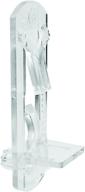 enhance your shelf organization with prime-line self-locking shelf support pegs (4 pack), in clear design logo