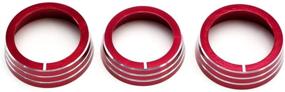 img 2 attached to 🔴 Enhance Your VW MK6 Golf GTI Jetta with Red Anodized Aluminum AC Climate Control Ring Knob Covers - iJDMTOY 3pcs