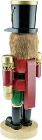 img 1 attached to 🎅 Clever Creations Traditional Wooden Nutcracker: Festive Red Soldier Decoration - 17 Inch Christmas Décor for Shelves and Tables