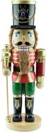 🎅 clever creations traditional wooden nutcracker: festive red soldier decoration - 17 inch christmas décor for shelves and tables logo
