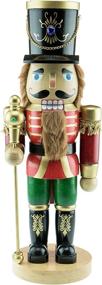 img 4 attached to 🎅 Clever Creations Traditional Wooden Nutcracker: Festive Red Soldier Decoration - 17 Inch Christmas Décor for Shelves and Tables