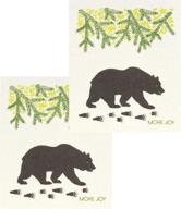 🐼 eco-friendly swedish dishcloths, pack of 2 black bear - experience more joy логотип