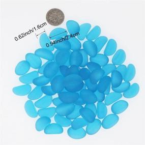 img 2 attached to 🔵 1 lb Tumbled Blue Sea Glass Beads for Aquarium, Crafts, Decor, Vase Filler - SumDirect