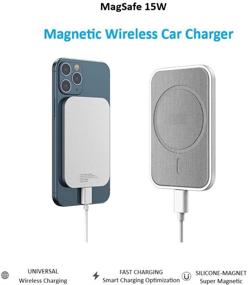 img 3 attached to 📱 JoiseTech Magnetic Car Wireless Charger for iPhone 12 Pro Max Mini 15W Fast Qi Charging for All Magnetic Cases - Auto-Clamping Car Air Vent Phone Holder (Black)