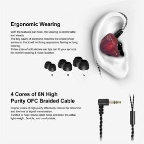 img 2 attached to Famedy In-Ear Monitors In Ear Headphone Earbuds Wired Earphone Dual Drivers Headphone With MMCX Detachable Cables Portable Audio & Video