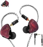 famedy in-ear monitors in ear headphone earbuds wired earphone dual drivers headphone with mmcx detachable cables portable audio & video logo