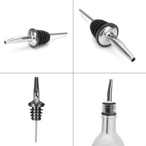 img 1 attached to 🔩 Stainless Steel Pour Spouts for Liquor and Oil Bottles - Pack of 8, for Enhanced Pouring Experience