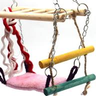 🐦 colorful climbing toy set with hammock for pet parrots, ferrets, rats, hamsters, and small animals - besimple swing hanging ladder логотип