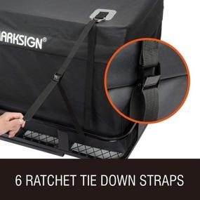 img 1 attached to 🌧️ MARSKIGN 100% Waterproof Hitch Carrier Cargo Bag 59-inch x 24-inch x 24-inch (20 Cubic Feet), Zipper and Rain Flap, 6 Lashing Straps with Cam Buckles, Zipper Lock Included – Enhance your SEO!