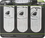 🏌️ premium callaway golf gloves: medium size 3-pack with cabretta leather for enhanced performance логотип