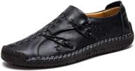 👞 ultimate comfort and style: stitched loafer driving moccasins for men with slip-on convenience logo